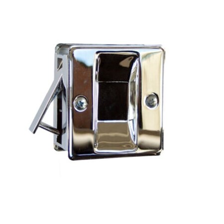 Orca Hardware Passage Pocket Door Lock, US26 Polished Chrome Finish TH-SQPK-S-26
